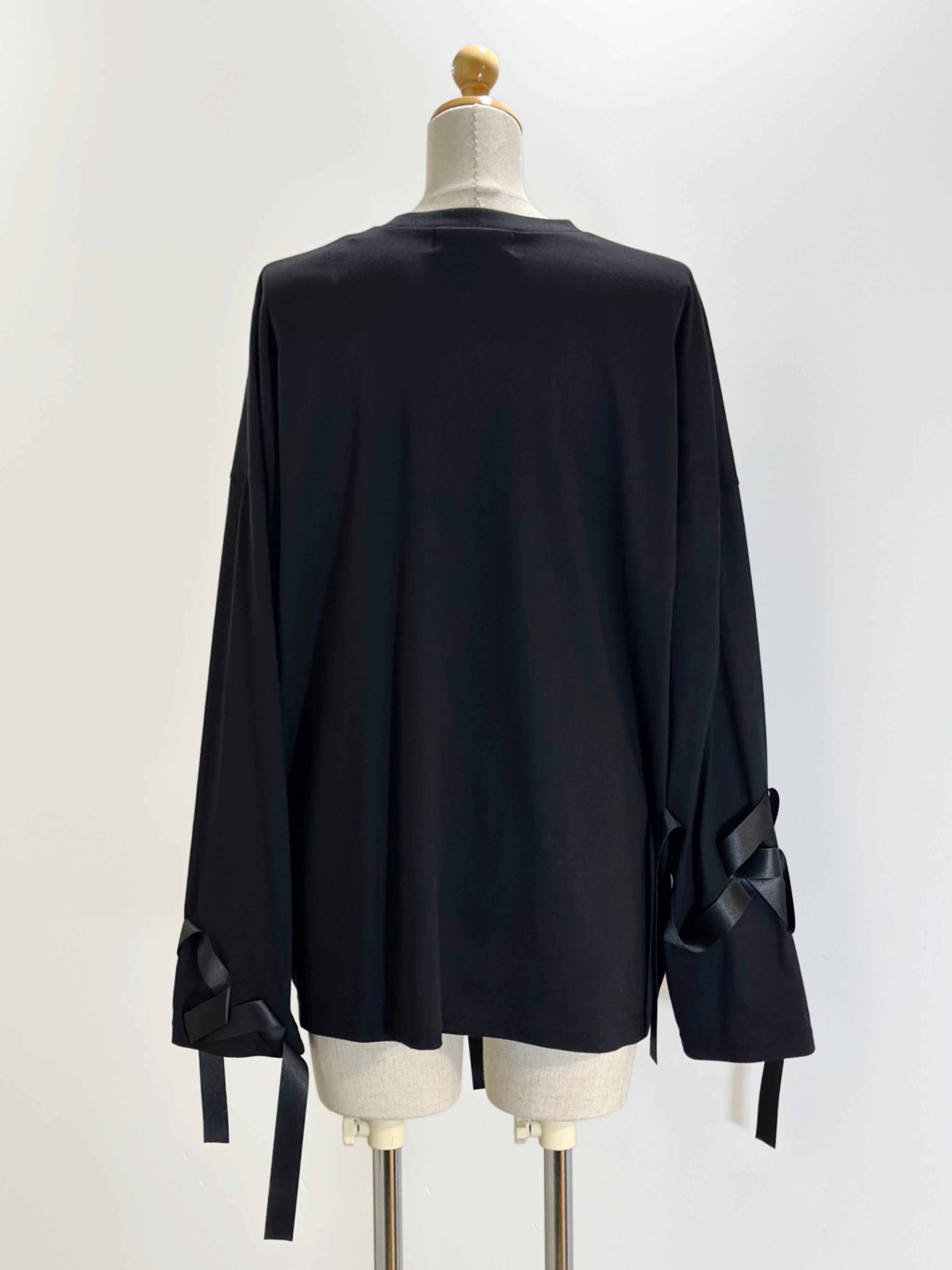 ENFOLD RIBBON LONG-SLEEVE T-SHIRT