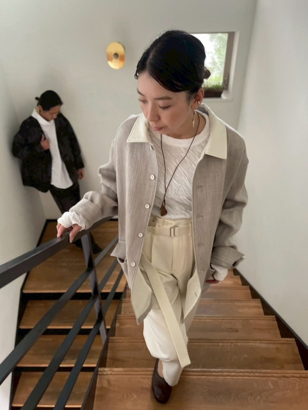 SEEALL  SAW51 TS906 (MM-005) JACQUARD U-NECK TEEレディ