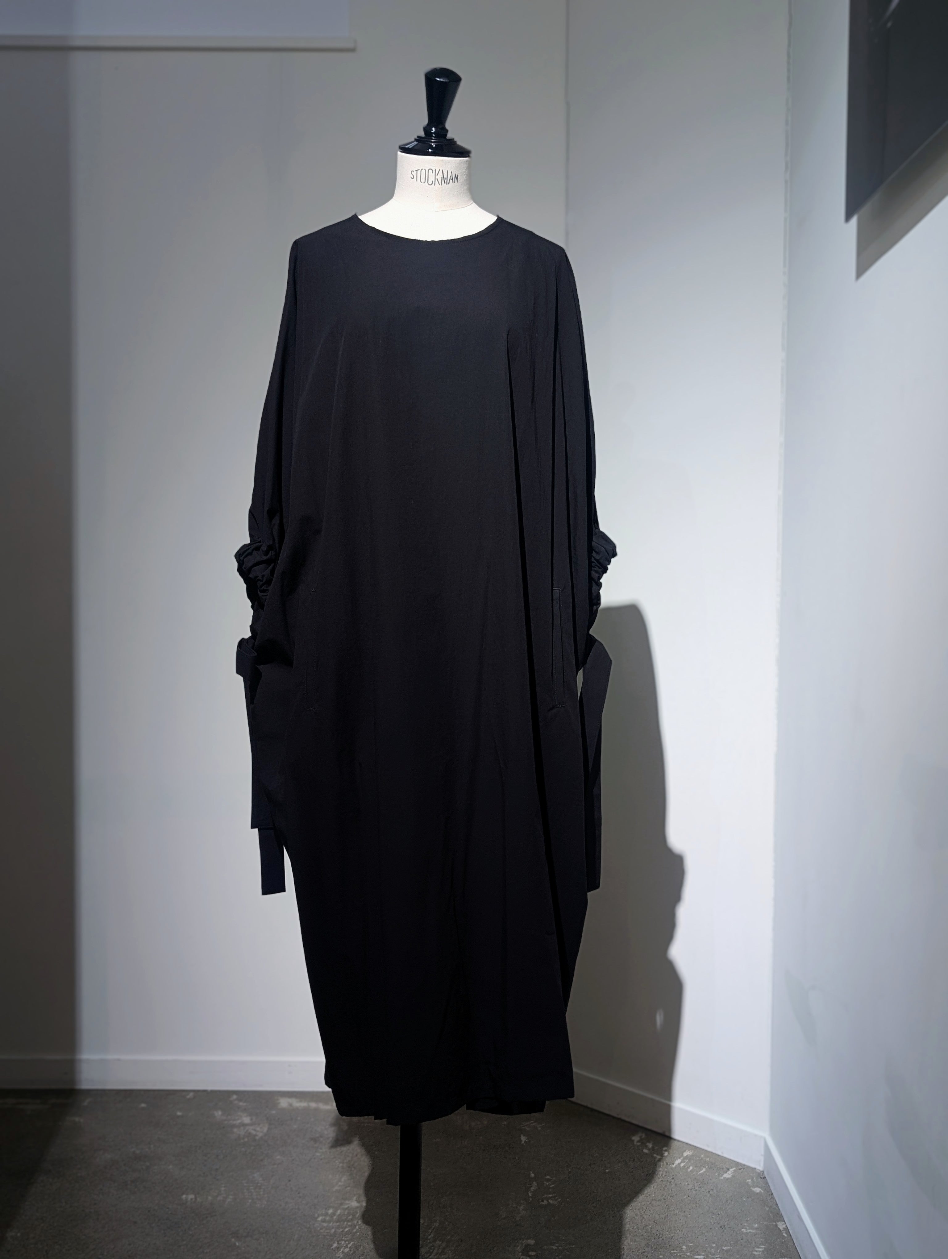 Y's　COTTON BROAD SLEEVE ROUNDNECK DRESS