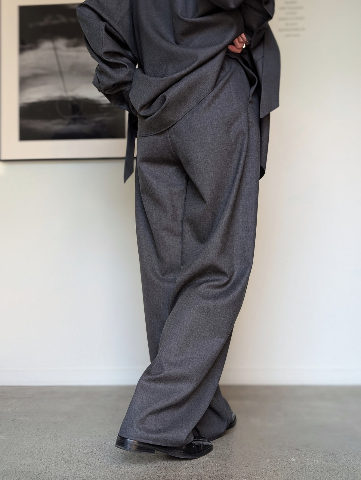 AEHRR 【089 Draping One Tuck Box Pleat Trousers】