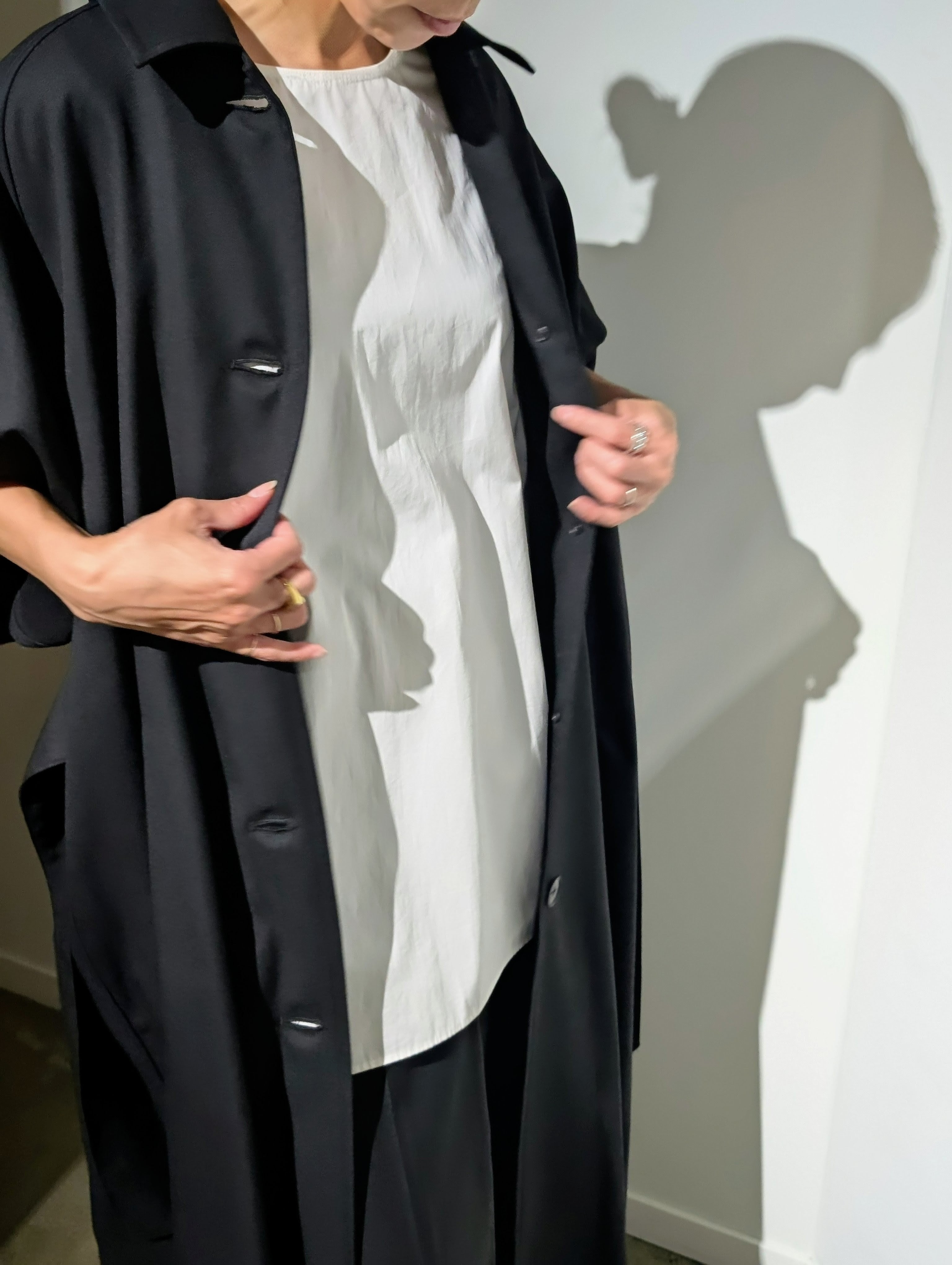AEHRR 【Draping Yoke Raglan Sleeve Over Coat】