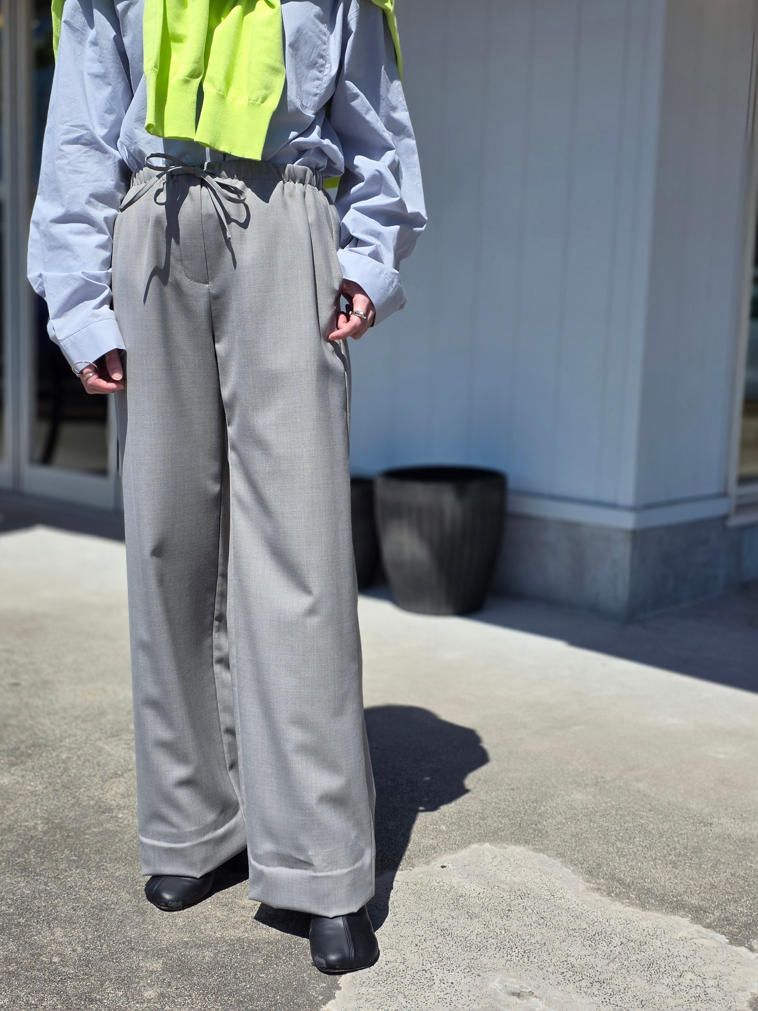 AMOMENTO WOOL BANDING PANTS