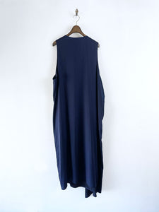 Y's  CUPRO DUNGAREE TWILL RIGHT FLAP DRESS